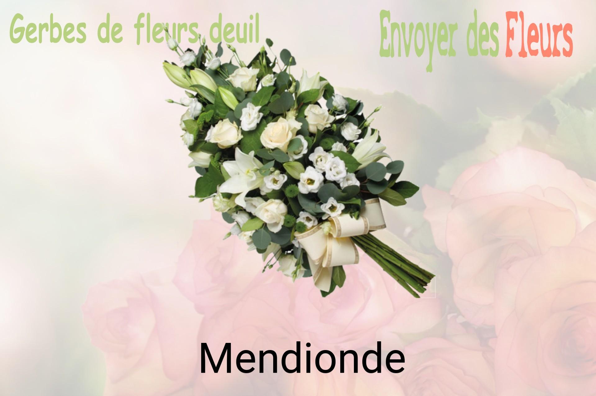 Gerbe de fleurs de deuil livrée à Mendionde